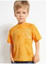 Otroška bombažna kratka majica Mayoral oranžna barva