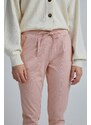 ICHI Hlače z naborki 'IHKate' roza