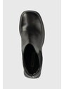 Usnjeni chelsea Karl Lagerfeld ASTRAGON ženski, črna barva, KL33840