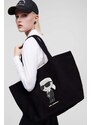 Bombažna torba Karl Lagerfeld črna barva