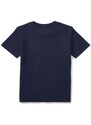 Otroška bombažna kratka majica Polo Ralph Lauren mornarsko modra barva