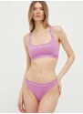 Nedrček in brazilke Emporio Armani Underwear vijolična barva