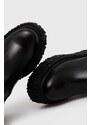 Usnjeni elegantni škornji Patrizia Pepe ženski, črna barva, 8Y0057 L078 K103