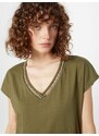 ONLY Majica 'LULU' temno zelena / srebrna