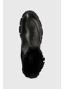 Usnjeni chelsea Karl Lagerfeld ARIA ženski, črna barva, KL43280F