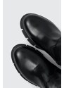 Usnjeni elegantni škornji Karl Lagerfeld ARIA ženski, črna barva, KL43290