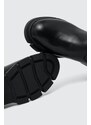 Usnjeni elegantni škornji Karl Lagerfeld ARIA ženski, črna barva, KL43290