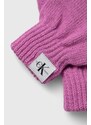Otroške rokavice Calvin Klein Jeans roza barva