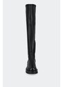 Usnjeni elegantni škornji Jonak RADAR CUIR/STRETCH ženski, črna barva, 3300103