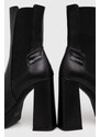 Usnjeni chelsea Karl Lagerfeld Jeans STAK HEEL II ženski, črna barva, KLJ93140