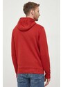 Bombažen pulover North Sails moška, rdeča barva, s kapuco