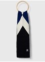 Otroški šal s primesjo volne Tommy Hilfiger mornarsko modra barva