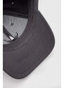 Bombažna bejzbolska kapa adidas Originals siva barva