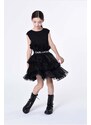 Otroški usnjeni gležnarji Karl Lagerfeld črna barva