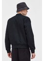 Bomber jakna Abercrombie & Fitch moški, črna barva