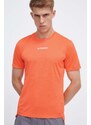 Športna kratka majica adidas TERREX Multi oranžna barva