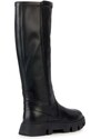 Usnjeni elegantni škornji Geox D VILDE A ženski, črna barva, D36UAA 085KB C9999