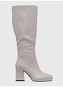 Elegantni škornji Pinko Elgar ženski, siva barva, 102316 A1D9 I41