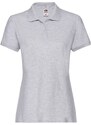 Grey Polo Fruit of the Loom Women's T-shirt