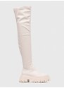 Elegantni škornji Steve Madden Outsource ženski, bež barva, SM11002706