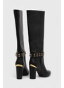 Usnjeni elegantni škornji Just Cavalli ženski, črna barva, 75RA3S61 ZP274 899