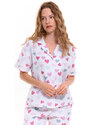 GATE Ženska pižama srajca s srčki