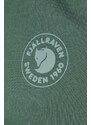 Bombažna majica z dolgimi rokavi Fjallraven 1960 Logo zelena barva