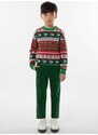 Otroški pulover Kenzo Kids zelena barva