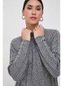 Volnen pulover Marella ženski, siva barva
