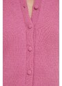 Pulover s primesjo volne Sisley ženski, roza barva
