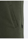 Ombre Clothing Podaljšana asimetrična olivno zelena jopa B1368