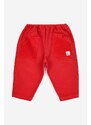 Otroške bombažne hlače Bobo Choses rdeča barva