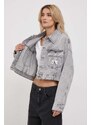 Jeans jakna Calvin Klein Jeans ženska, siva barva