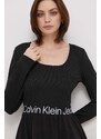 Obleka Calvin Klein Jeans črna barva