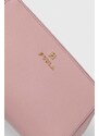Usnjena kozmetična torbica Furla 2-pack roza barva