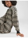 florence by mills exclusive for ABOUT YOU Pletena obleka 'Windy Drive' črna / bela
