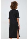 Bombažna obleka Armani Exchange črna barva