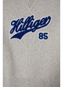 Otroški bombažen pulover Tommy Hilfiger siva barva