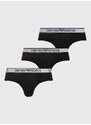 Moške spodnjice Emporio Armani Underwear 3-pack moški, črna barva