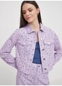 Jeans jakna United Colors of Benetton ženska, vijolična barva