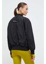 Bomber jakna adidas by Stella McCartney ženski, črna barva