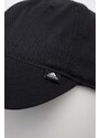 Bombažna bejzbolska kapa adidas črna barva