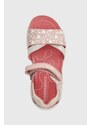 Otroški usnjeni sandali Biomecanics roza barva
