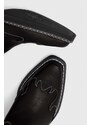 Usnjeni kavbojski škornji Steve Madden Wenda ženski, črna barva, SM11003097