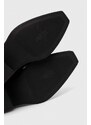 Usnjeni kavbojski škornji Steve Madden Wishley ženski, črna barva, SM11003071