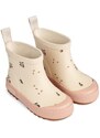 Otroški gumijasti škornji Liewood Tekla Printed Rainboot roza barva