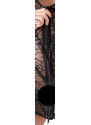 Cottelli - Bleščeča čipkasta obleka s črtami (črna)