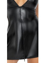 Noir - mini obleka s potiskom kačje kože (črna) - M