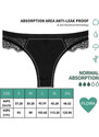 Adalet Flora Normal - menstrualne spodnjice (črne)