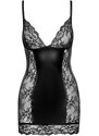 Noir - mini obleka s prosojnimi stranicami (črna)